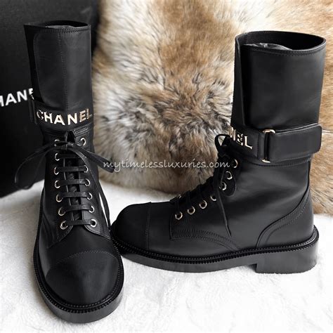 used chanel boots|chanel shoe laces for boots.